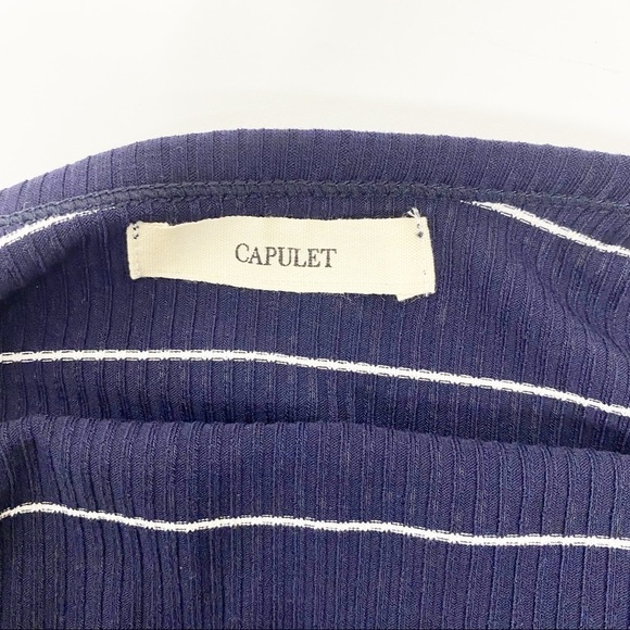 Revolve Capulet Scoop Back Striped Bodysuit NWT L - Picture 7 of 8